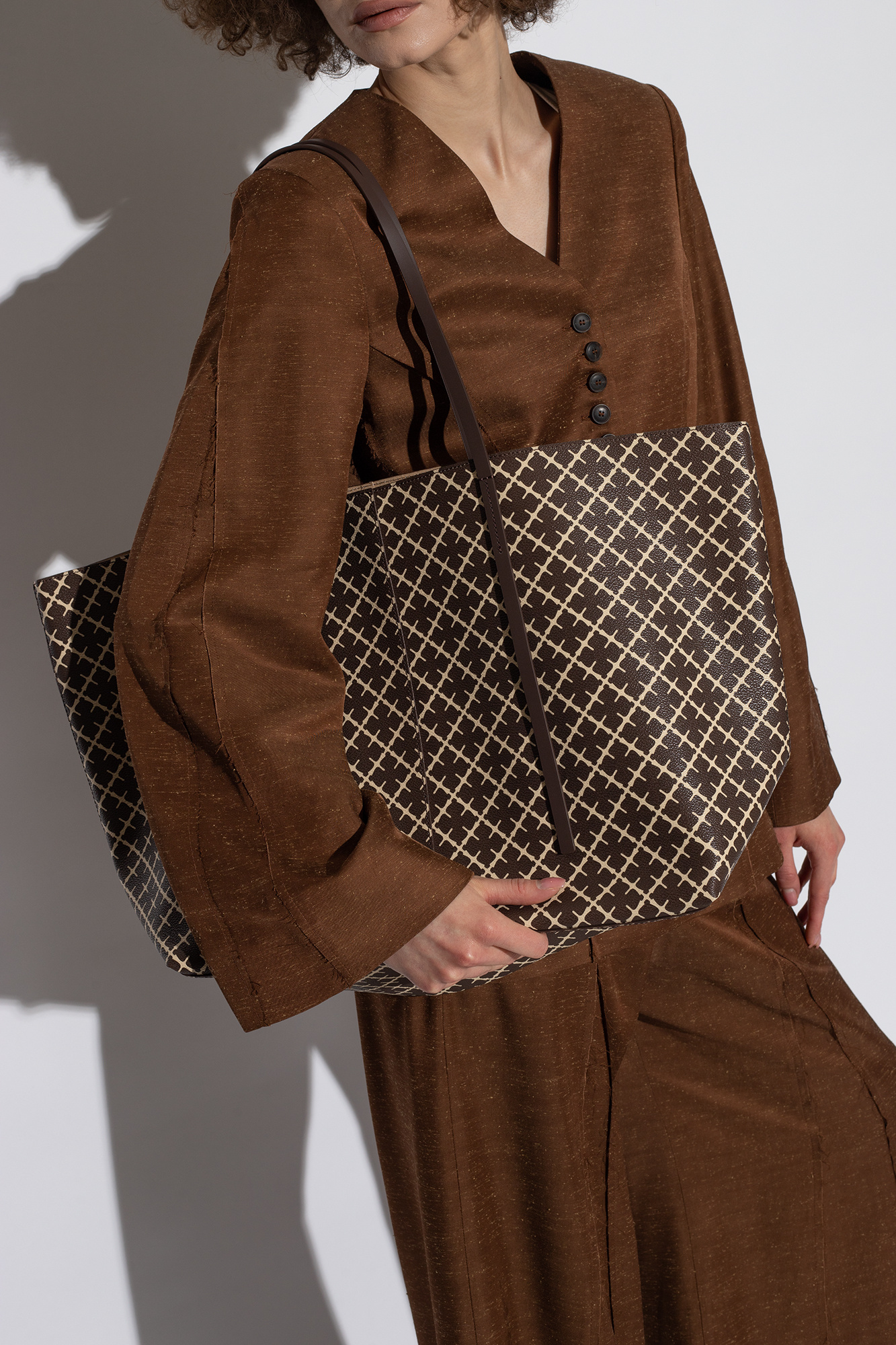 Brown Abi shopper bag By Malene Birger Vitkac Canada